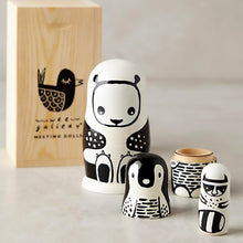 Nesting Dolls, Black & White Animals, WEE GALLERY-VONMEL Luxe Gifts