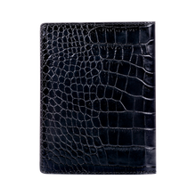 Passport Holder, Croco Leather Black, MAISON JMK-VONMEL Luxe Gifts
