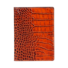 Passport Holder, Croco Leather Tan, MAISON JMK-VONMEL Luxe Gifts