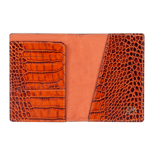 Passport Holder, Croco Leather Tan, MAISON JMK-VONMEL Luxe Gifts