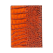 Passport Holder, Croco Leather Tan, MAISON JMK-VONMEL Luxe Gifts