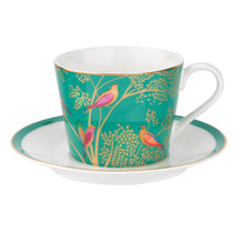 Chelsea Green Birds, Tea Cup & Saucer, SARA MILLER LONDON-VONMEL Luxe Gifts