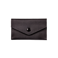 Business Card Holder, Grain Leather Black/Black, MAISON JMK-VONMEL Luxe Gifts