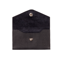 Business Card Holder, Grain Leather Black/Black, MAISON JMK-VONMEL Luxe Gifts