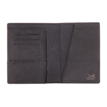 Passport Holder, Grain Leather Black, MAISON JMK-VONMEL Luxe Gifts
