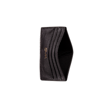 Card Holder - 6 Slots, Grain Leather Black/Black, MAISON JMK-VONMEL Luxe Gifts
