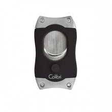 S-Cut Cigar Cutter, Black/Brush Chrome, COLIBRI-VONMEL Luxe Gifts