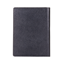 Passport Holder, Saffiano Leather Black, MAISON JMK-VONMEL Luxe Gifts