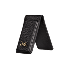 Money Clip, Saffiano Leather Black/Black, MAISON JMK-VONMEL Luxe Gifts