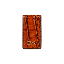 Money Clip, Croco Leather Tan, MAISON JMK-VONMEL Luxe Gifts