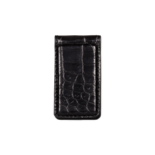 Money Clip, Croco Leather Black/Red, MAISON JMK-VONMEL Luxe Gifts