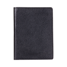 Passport Holder, Saffiano Leather Black, MAISON JMK-VONMEL Luxe Gifts