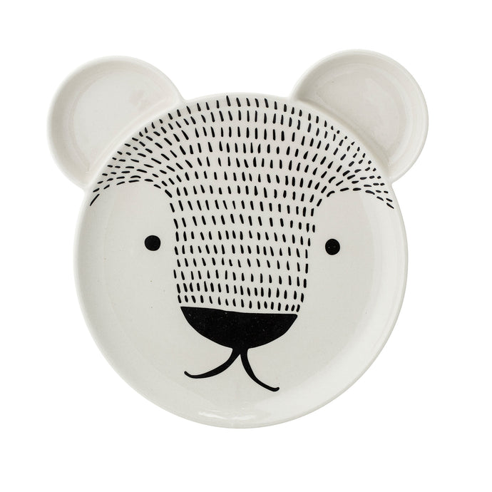 Bear Face, Stoneware Plate, BLOOMINGVILLE-VONMEL Luxe Gifts