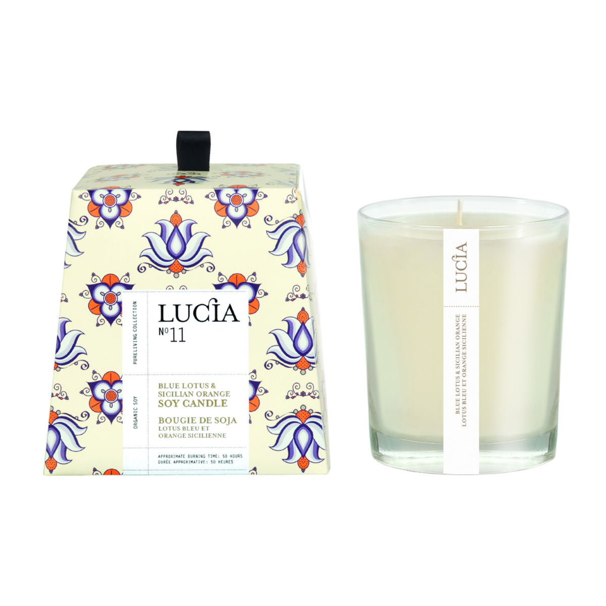 Blue Lotus & Sicilian Orange, Scented Candle, LUCIA-VONMEL Luxe Gifts