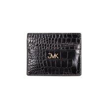 Card Holder - 6 Slots, Croco Leather Black/Red, MAISON JMK-VONMEL Luxe Gifts