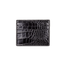 Card Holder - 6 Slots, Croco Leather Black/Red, MAISON JMK-VONMEL Luxe Gifts