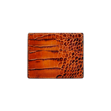 Card Holder - 6 Slots, Croco Leather Tan, MAISON JMK-VONMEL Luxe Gifts