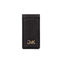 Money Clip, Grain Leather Black/Black, MAISON JMK-VONMEL Luxe Gifts
