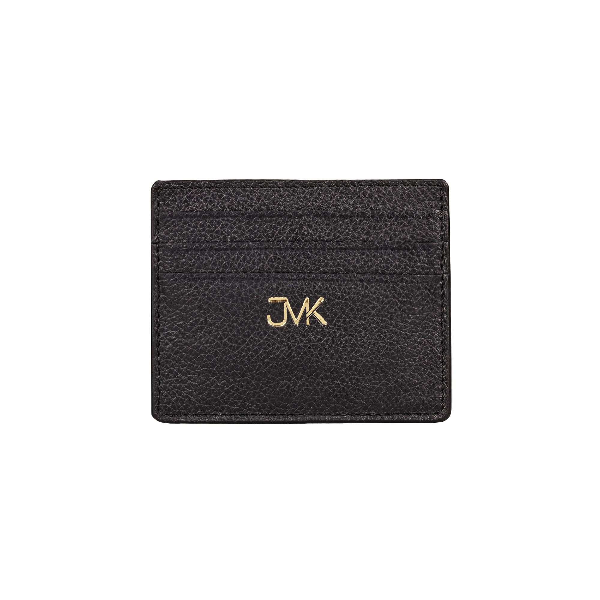 Card Holder - 6 Slots, Grain Leather Black/Black, MAISON JMK-VONMEL Luxe Gifts