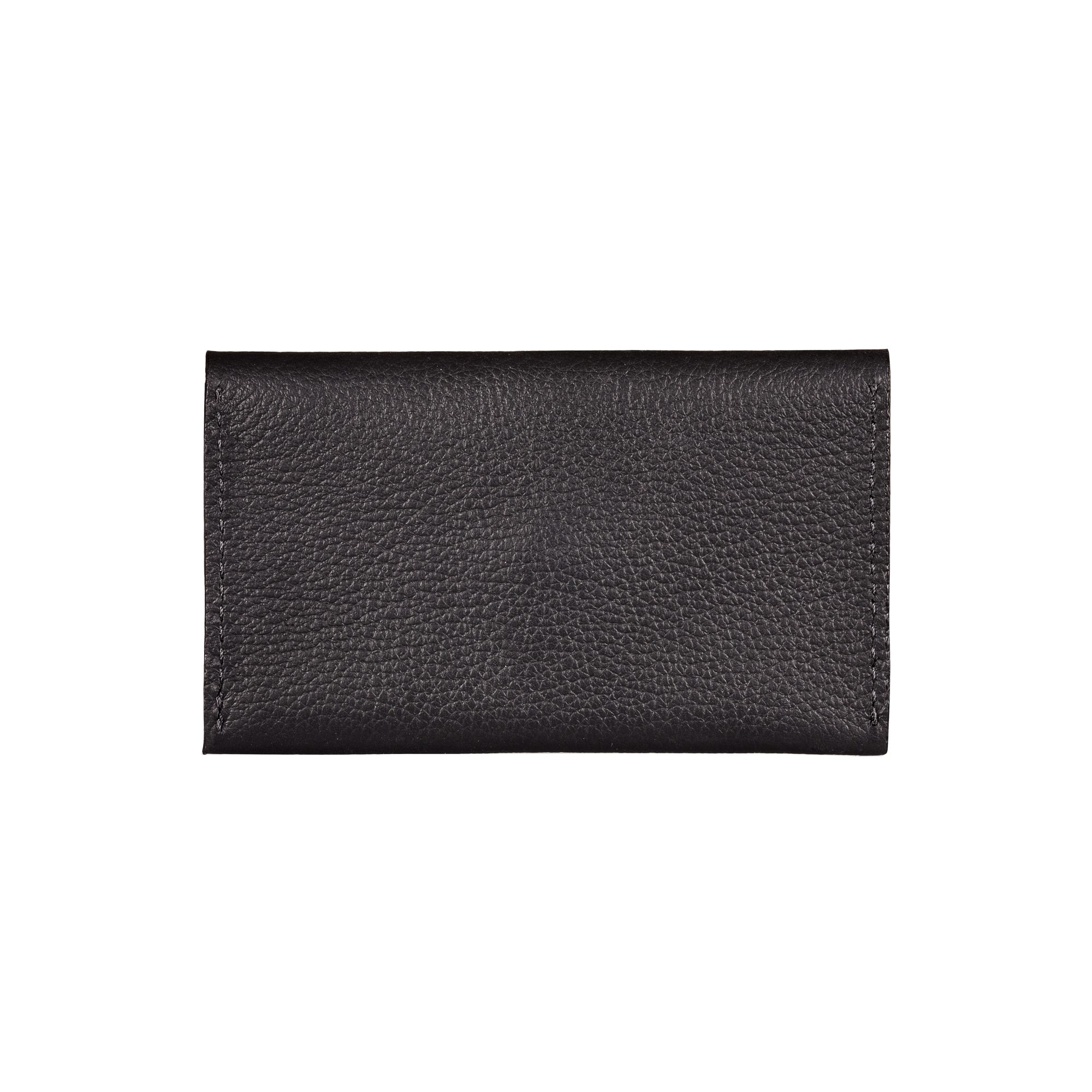 Business Card Holder, Grain Leather Black/Black, MAISON JMK-VONMEL Luxe Gifts