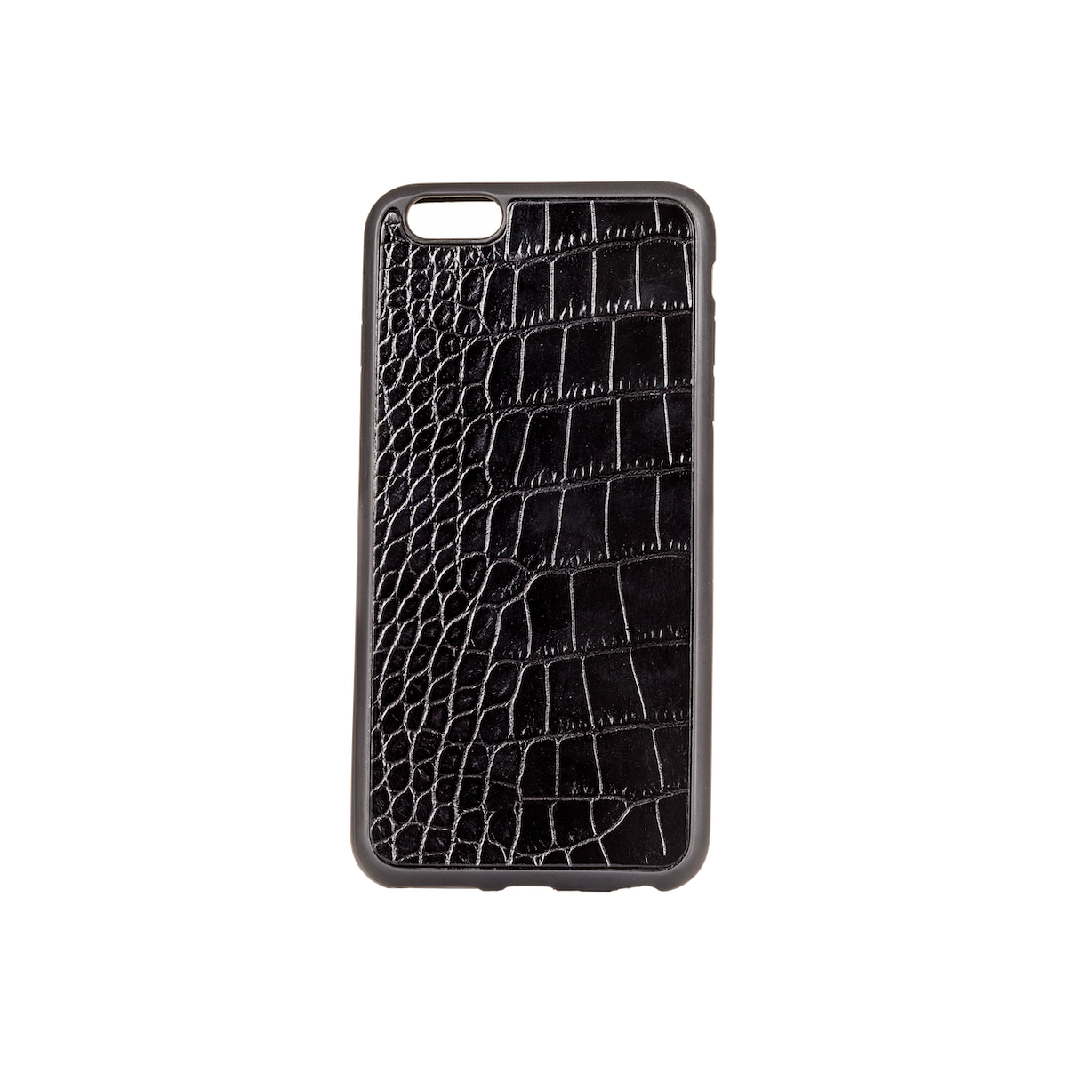 Iphone 6 Plus Case, Black Croco Leather, MAISON JMK-VONMEL Luxe Gifts