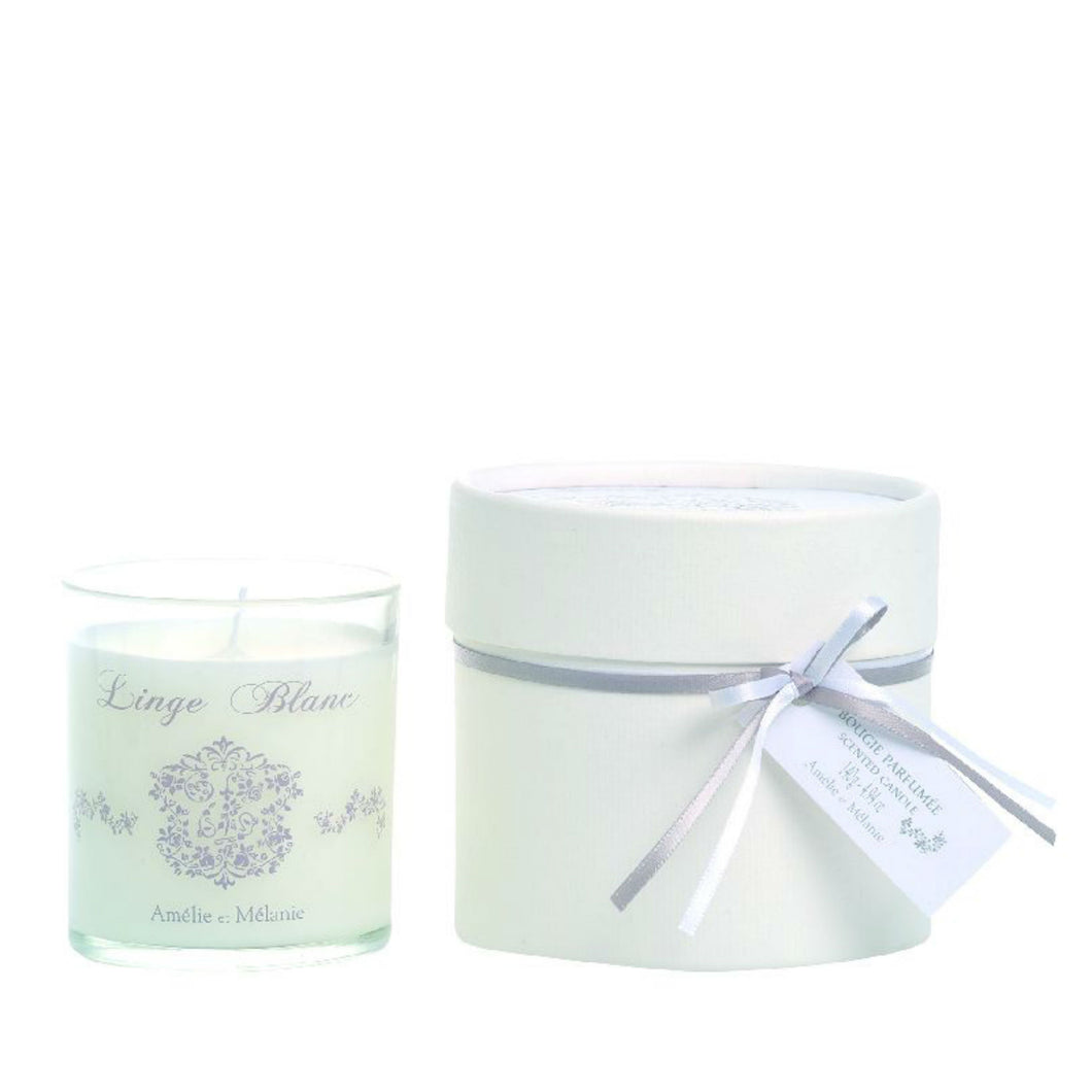 Linge Blanc, Scented Candle, AMELIE & MELANIE-VONMEL Luxe Gifts