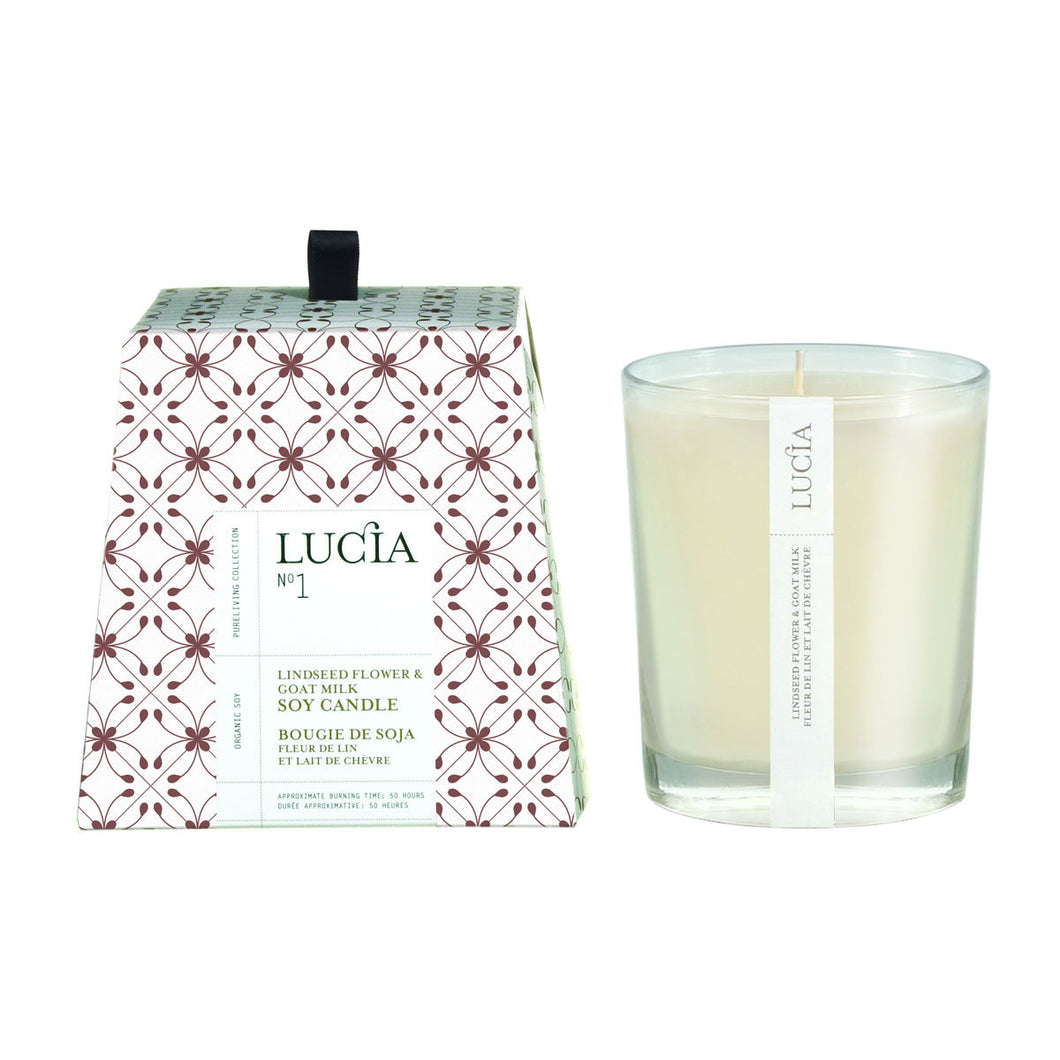 Linseed Flower & Goat Milk, Scented Candle, LUCIA-VONMEL Luxe Gifts