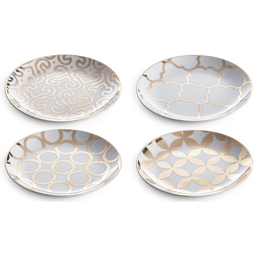 Luxe Moderne, Appetizer Plate S/4, ROSANNA-VONMEL Luxe Gifts