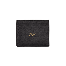 Card Holder - 6 Slots, Saffiano Leather Black/Red, MAISON JMK-VONMEL Luxe Gifts