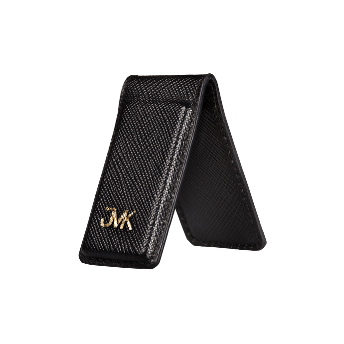 Money Clip, Saffiano Leather Black/Black, MAISON JMK-VONMEL Luxe Gifts