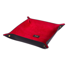 Change Tray, Saffiano Leather Black/Red, MAISON JMK-VONMEL Luxe Gifts
