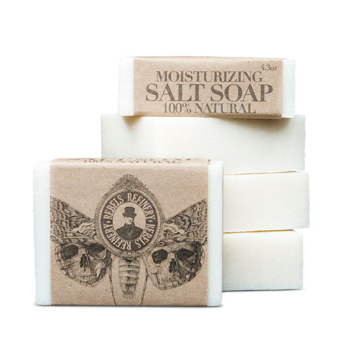 Moisturizing Salt Soap, 100% Natural, REBELS REFINERY-VONMEL Luxe Gifts