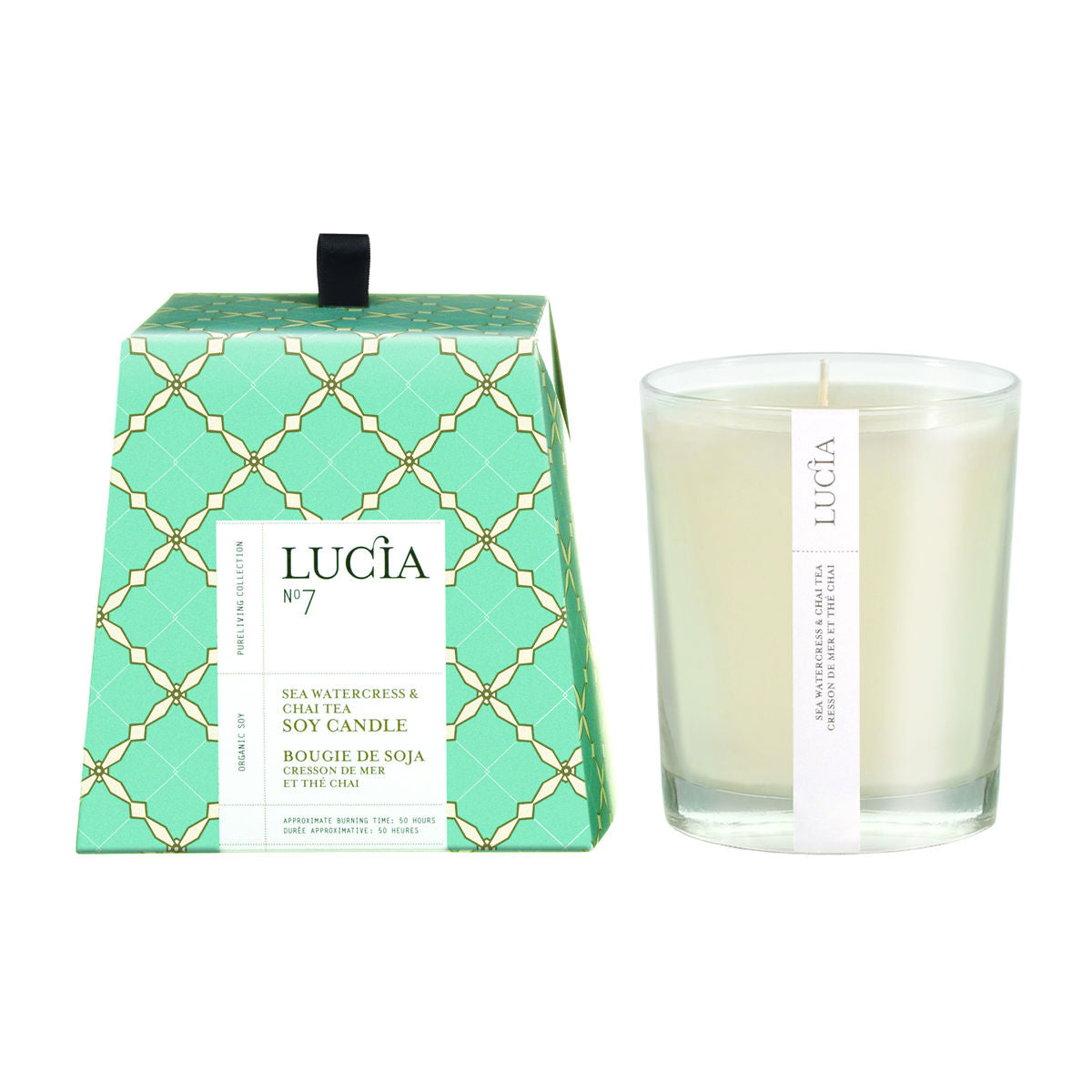 Sea Watercress & Chai Tea, Scented Candle, LUCIA-VONMEL Luxe Gifts