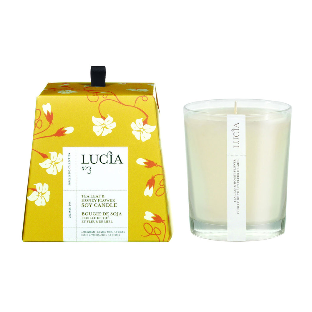 Tea Leaf & Honey Flower, Scented Candle, LUCIA-VONMEL Luxe Gifts