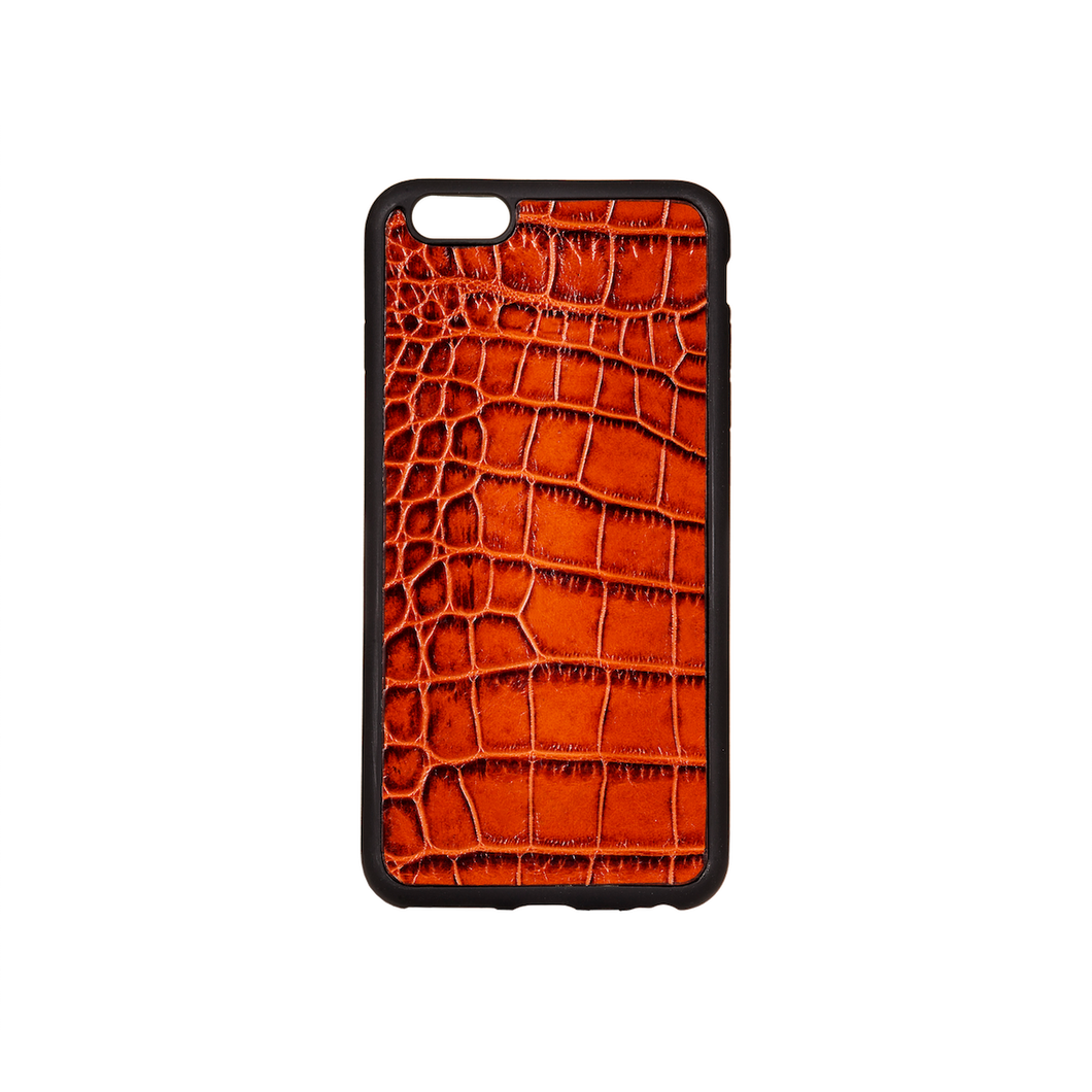 Iphone 6 Plus Case, Tan Croco Leather, MAISON JMK-VONMEL Luxe Gifts